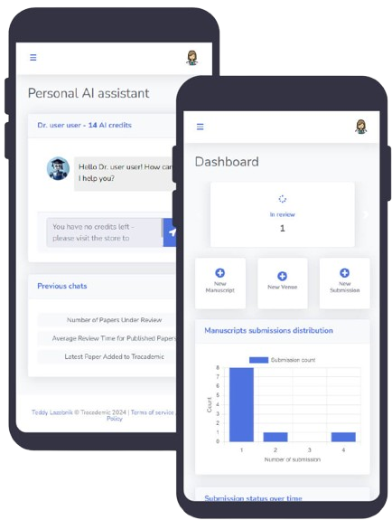 Mobile interface for Tracademic